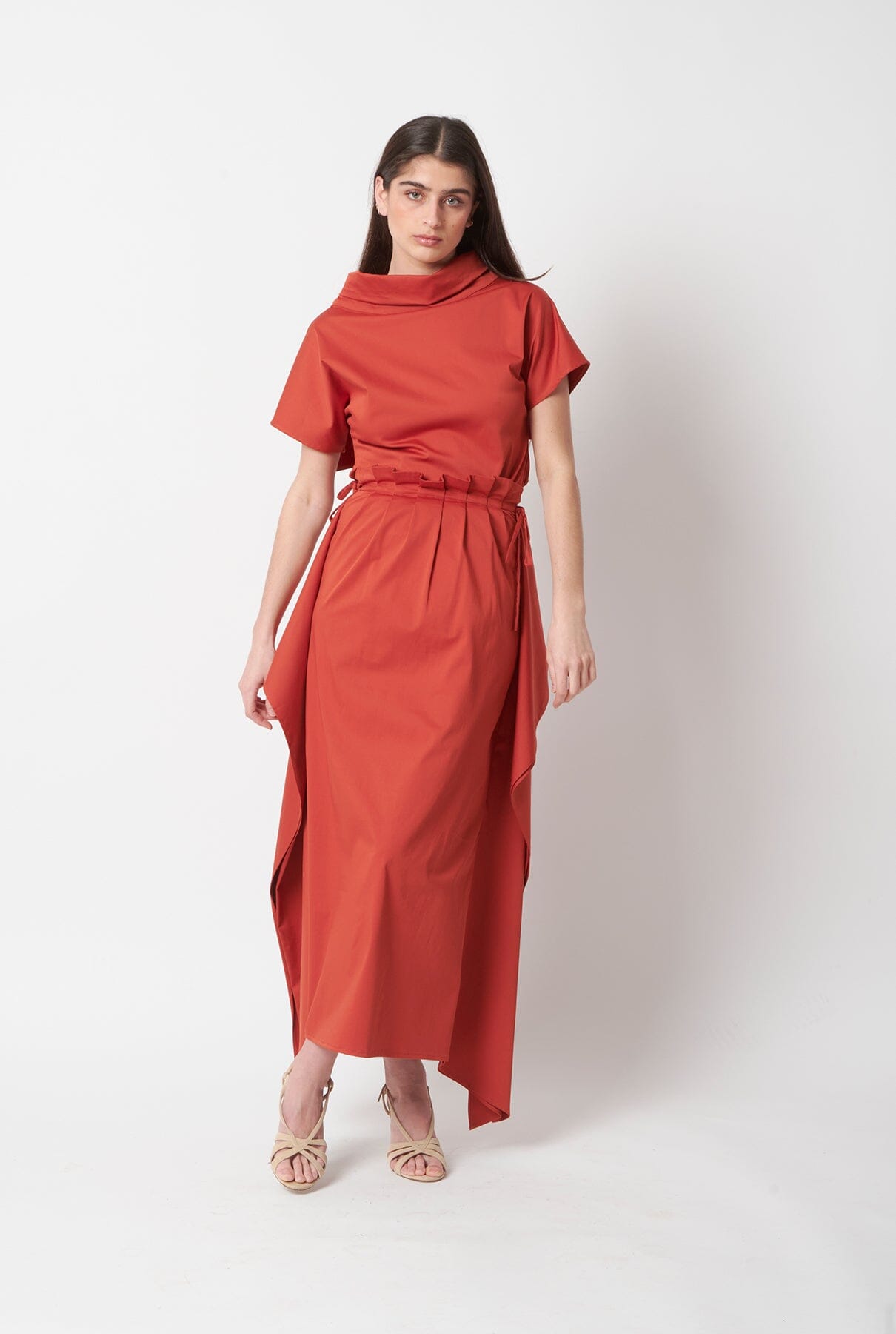 Falda kaftán granate Skirts Miguel Marinero