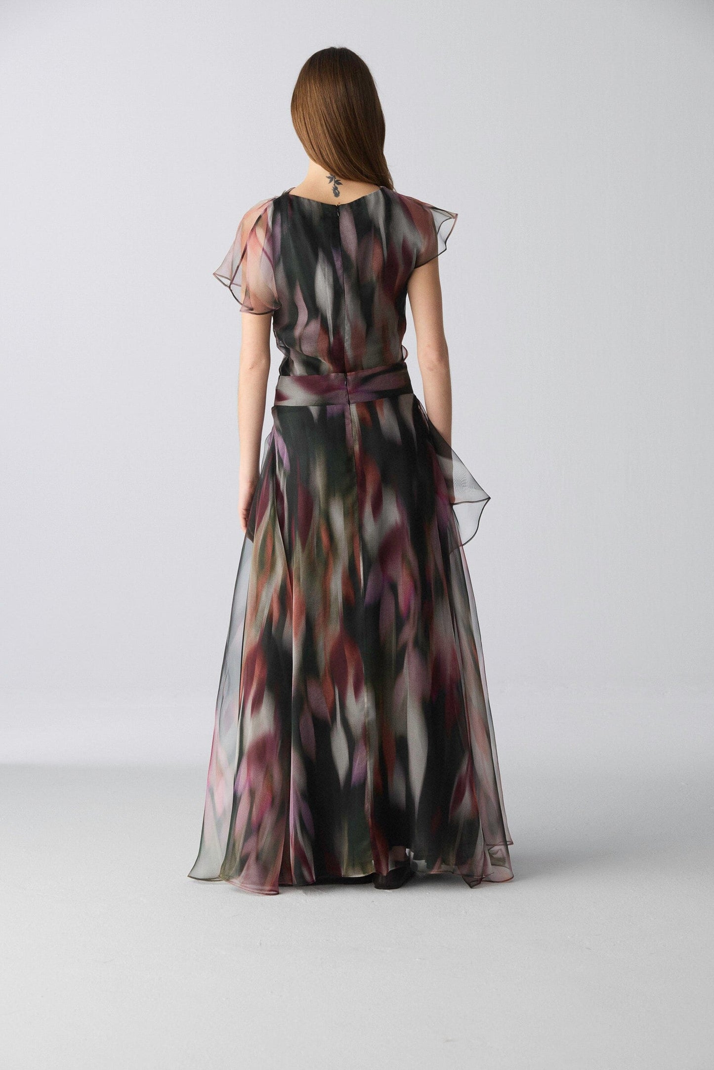 Falda larga de organza estampada Skirts Miguel Marinero