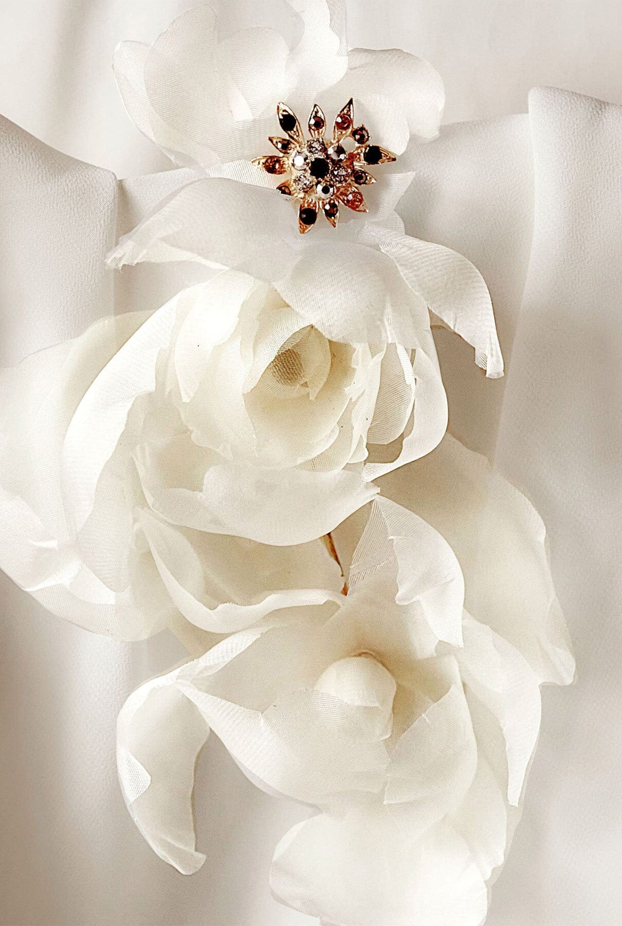 Flecos Flor Seda + Roseta Epoque Earrings M de Paulet