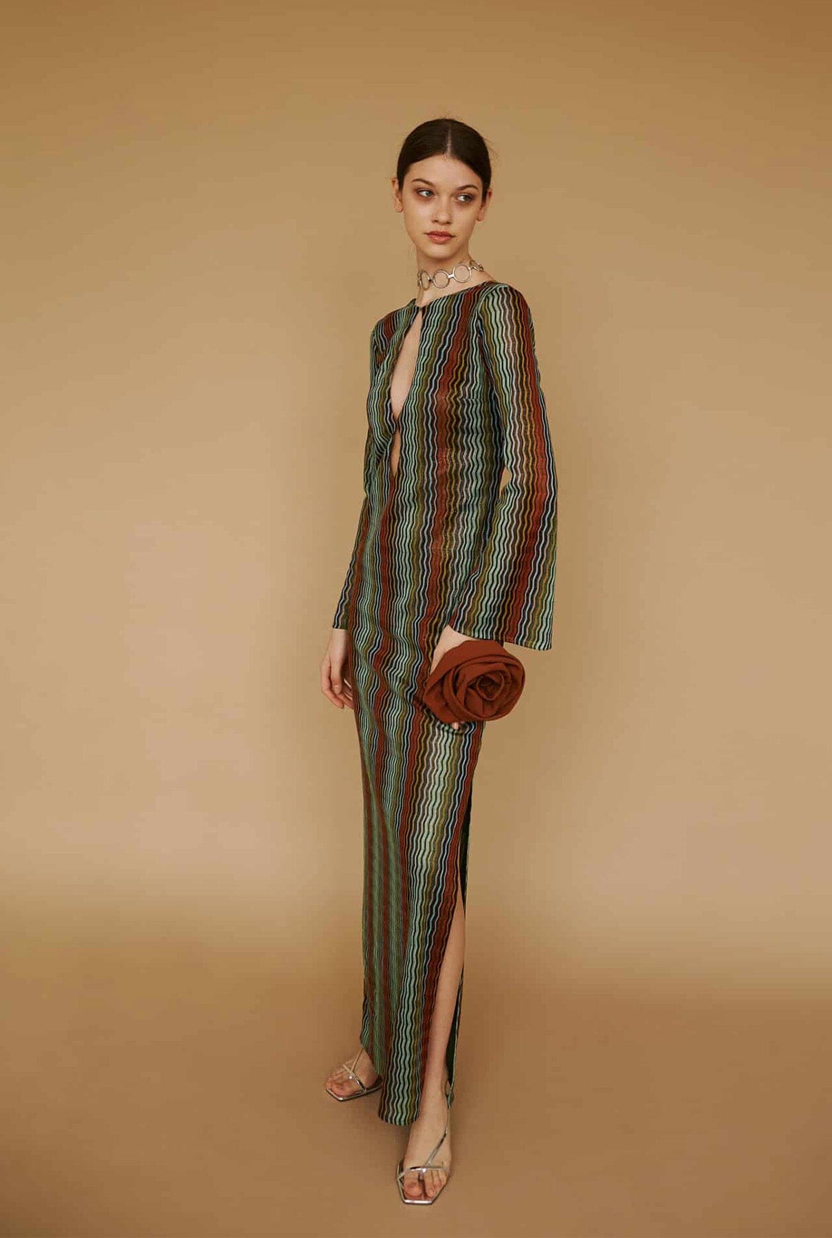 Flor marron crepe Ornaments Marta Martí