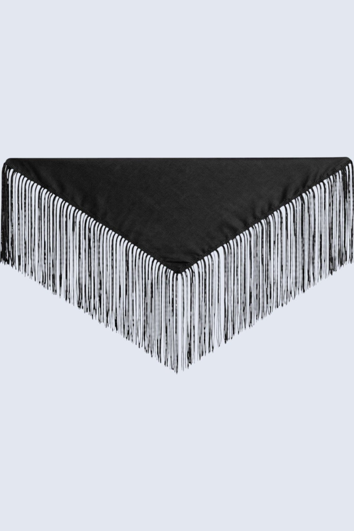 Fringed Black Bandana Foulards & Scarves PALOMO SPAIN