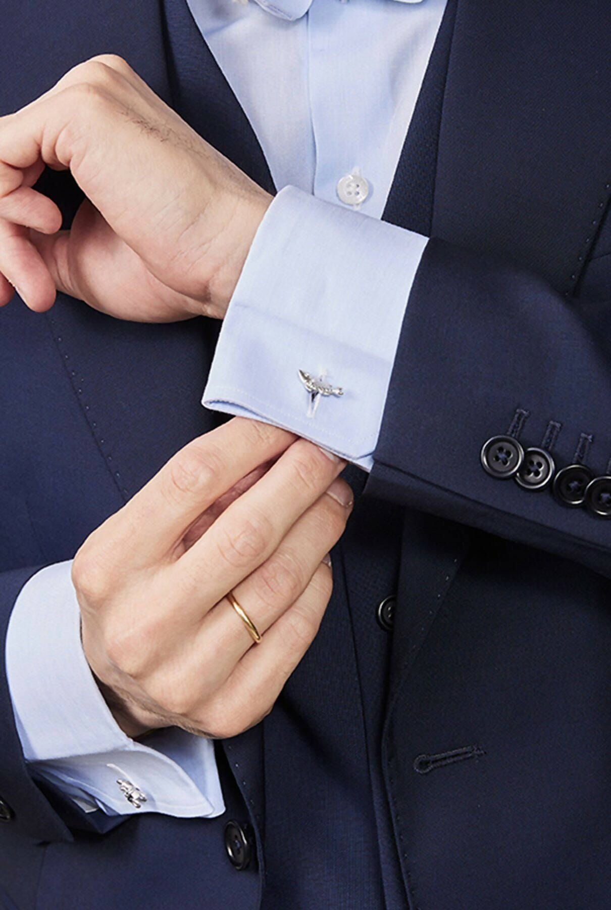 Gemelos Natación plata mate con circonita Broche Coolook