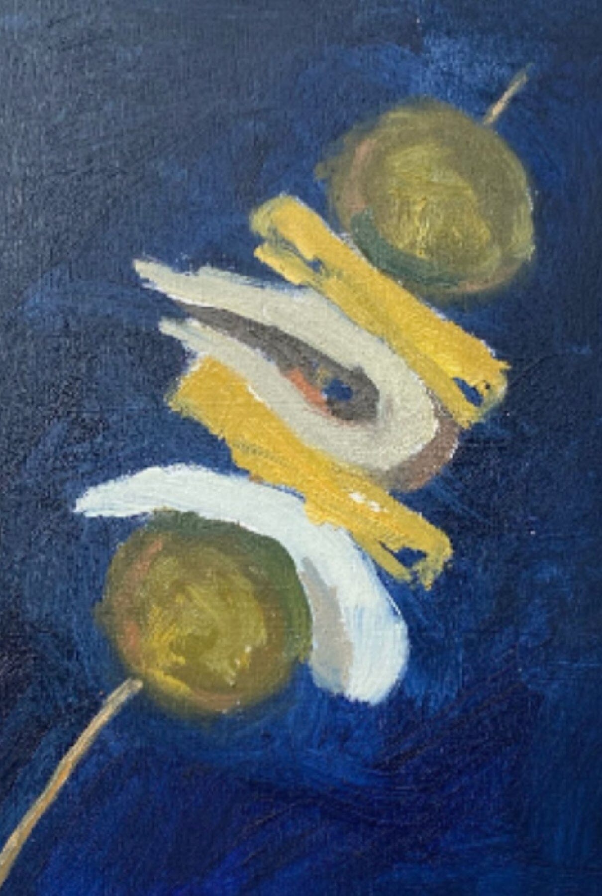 Gilda azul oscuro Paintings Alejandra Marroquín