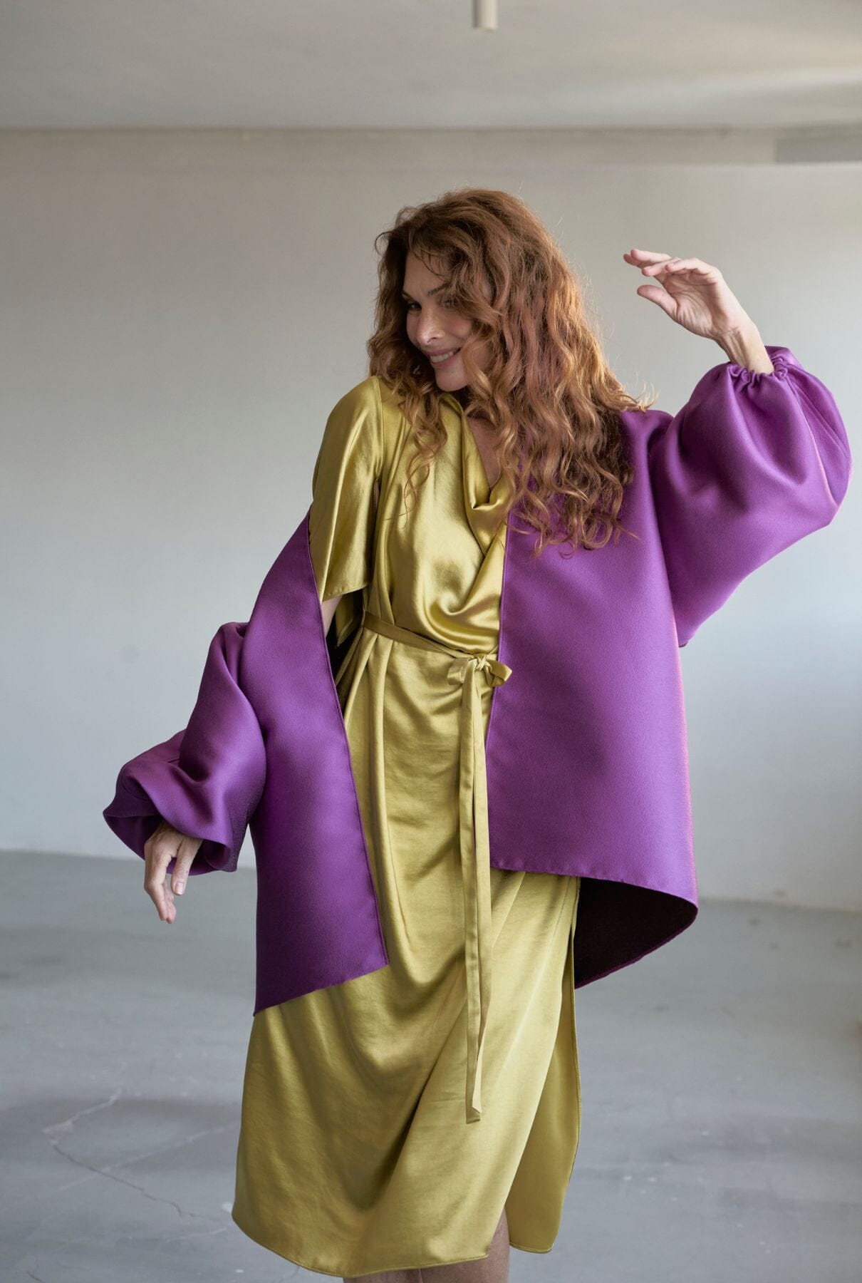 GRETA CHAQUETA CUADRADA MORADA Coats Duyos