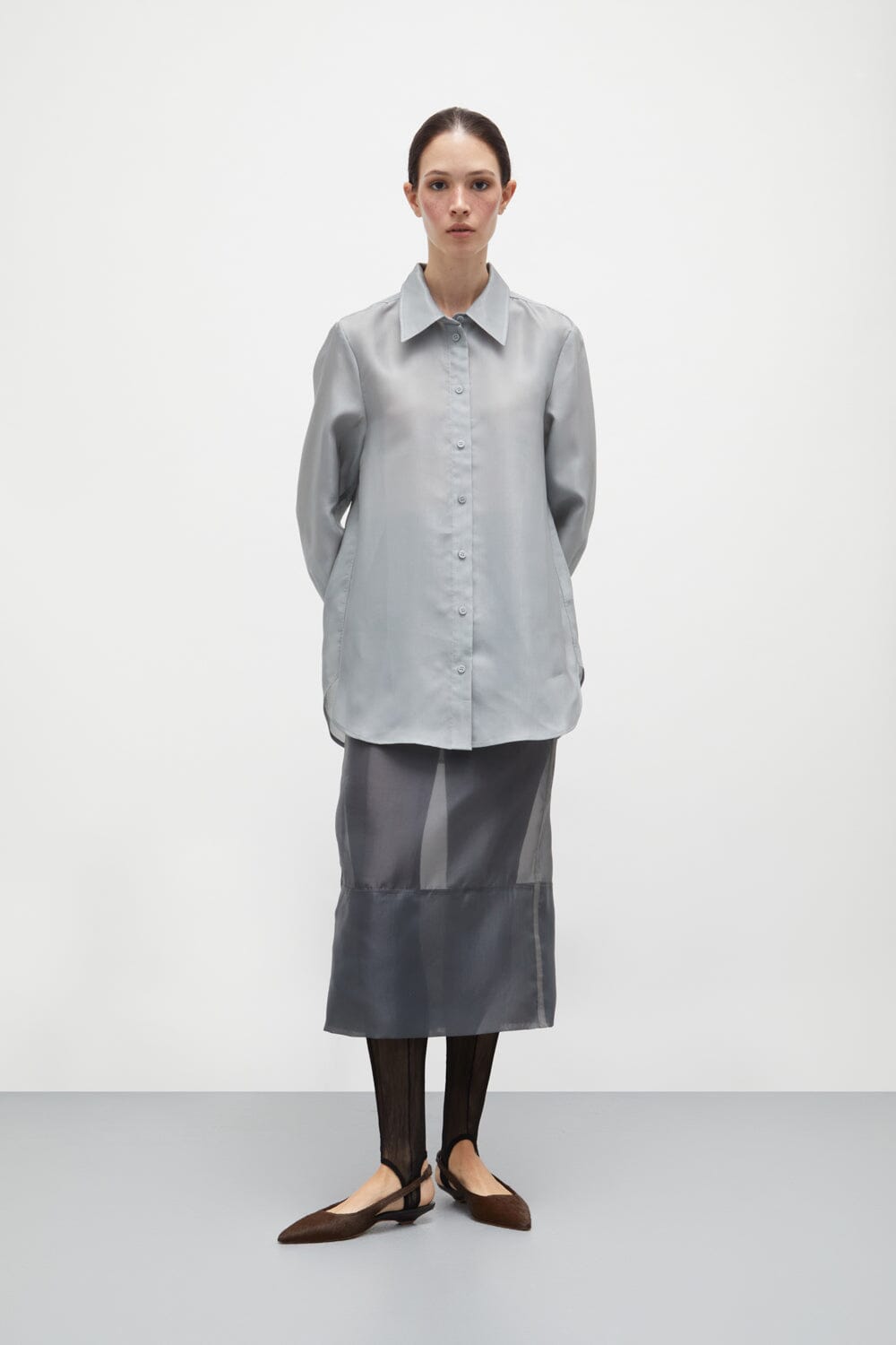 Harper Slingback Flats in Chocolate Calf Hair Harper AUGUSTA