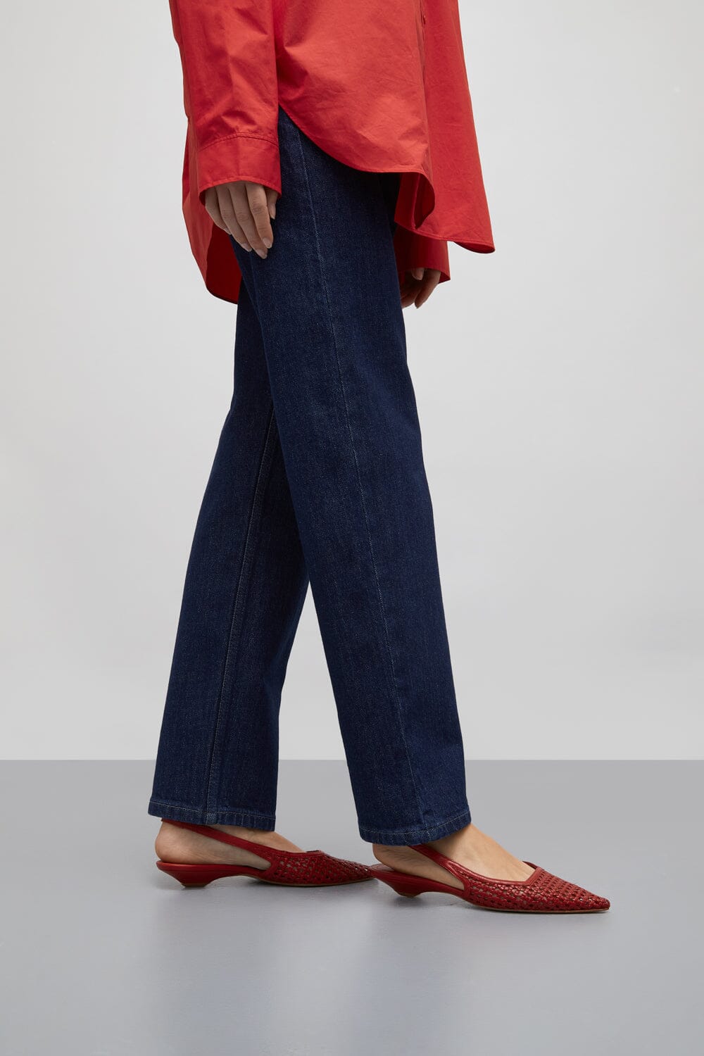 Harper Slingback in Red Woven Leather Harper AUGUSTA