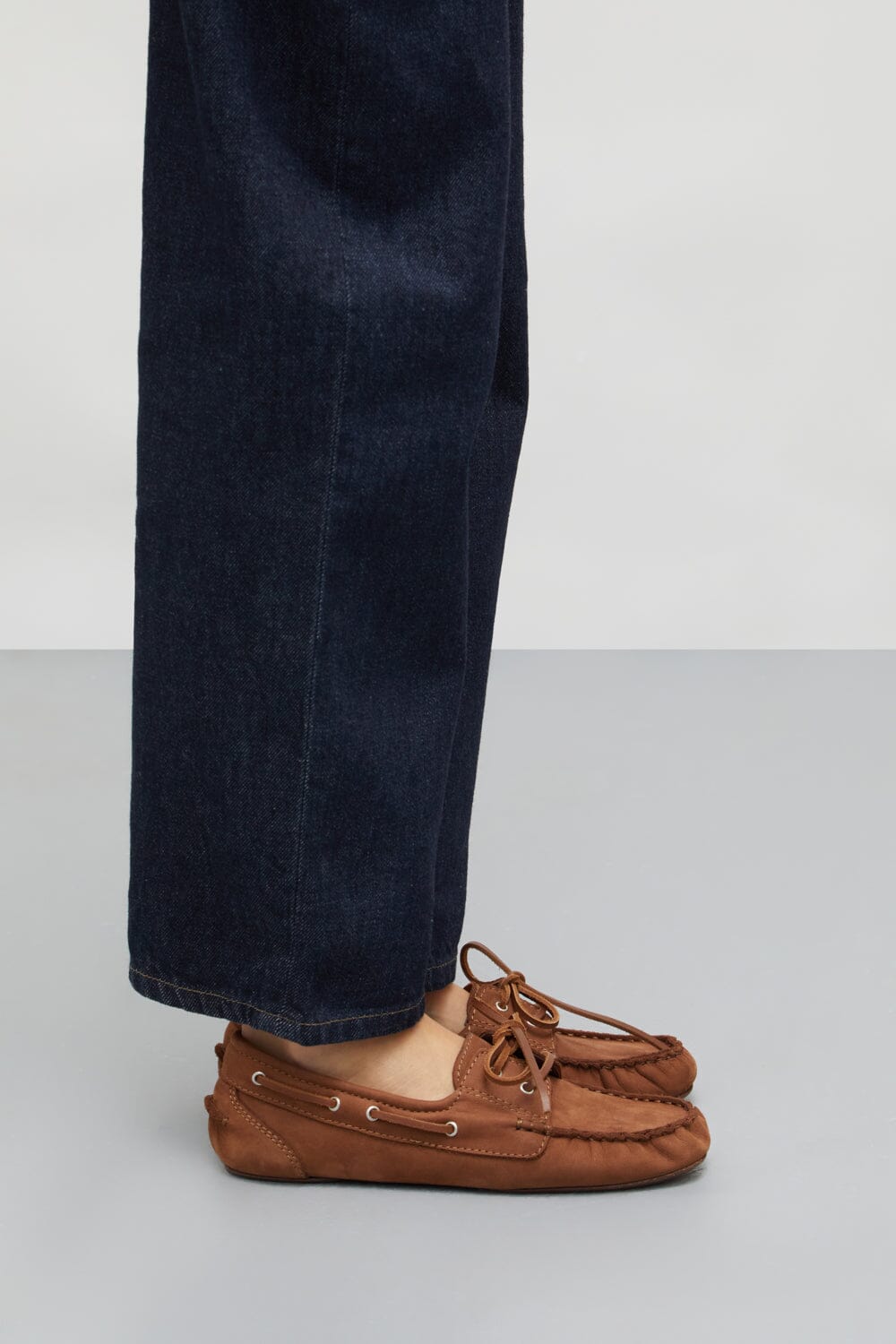 Ivy Boat Shoes in Caramel Nobuk Ivy AUGUSTA