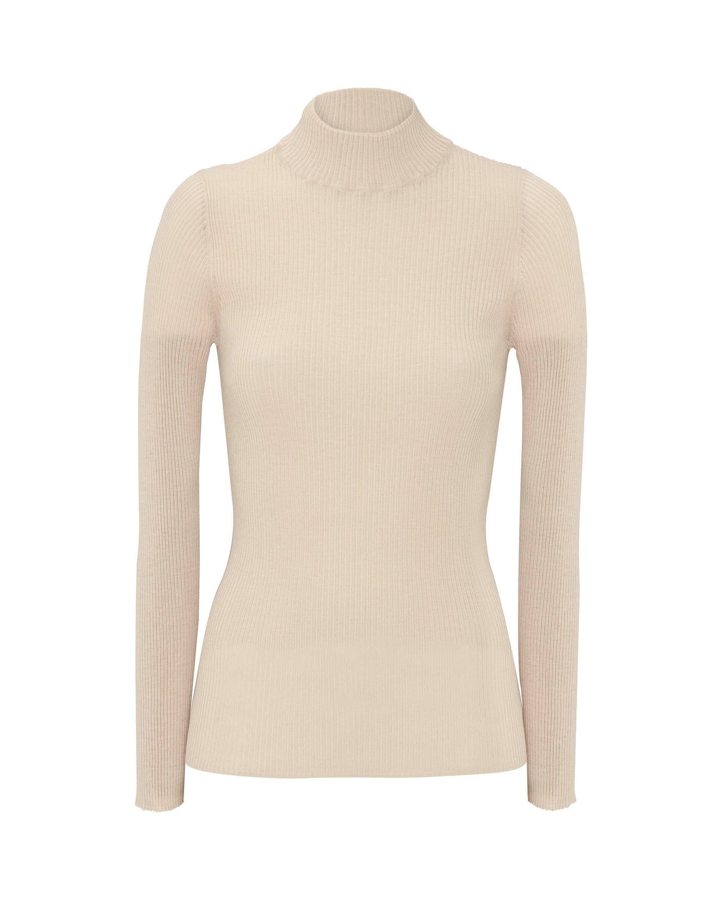Jersey beige de canalé de lana MUJER / PRENDAS DE PUNTO / JERSEIS DE PUNTO Mirto
