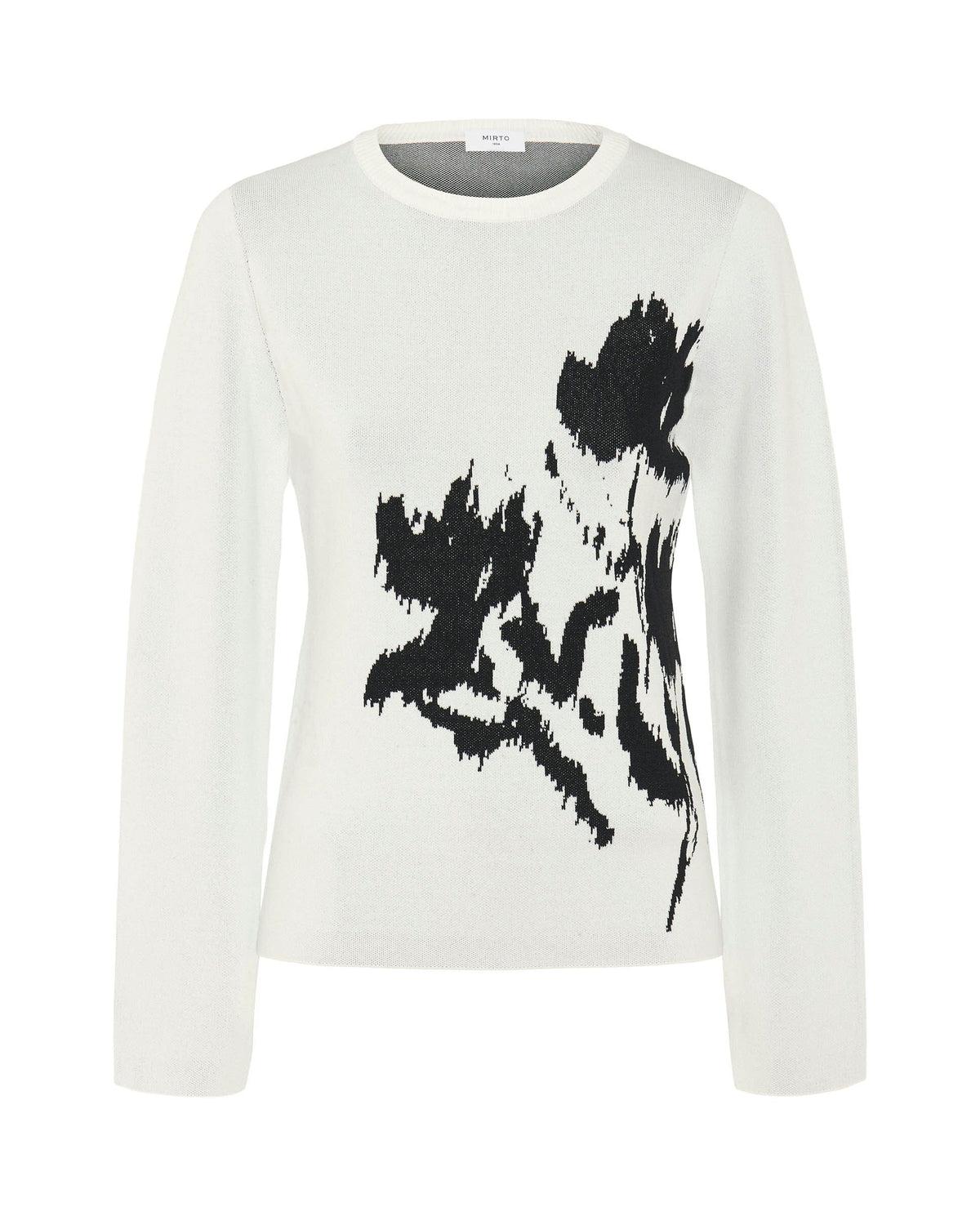 Jersey blanco jacquard floral Sweaters Mirto