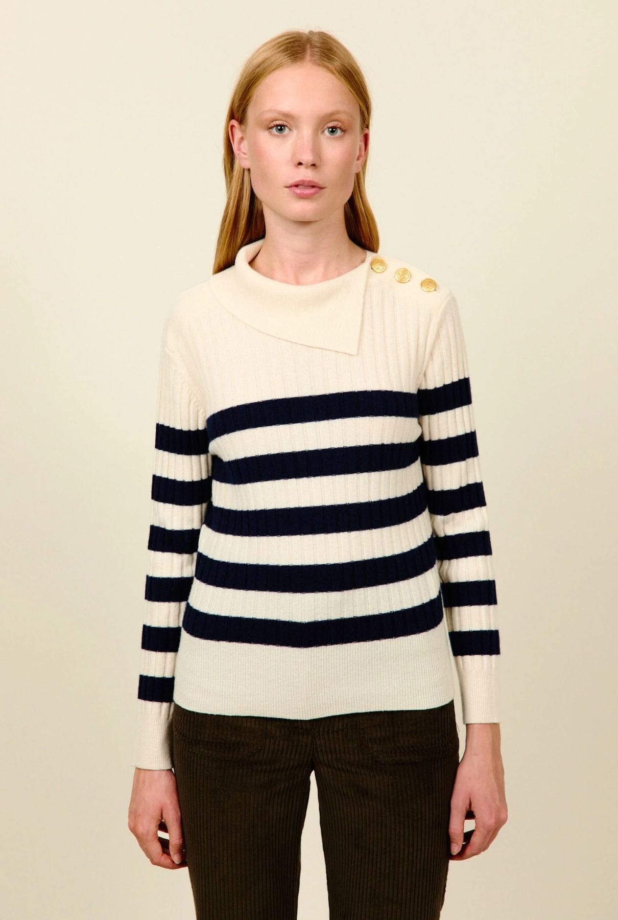 Ximena Rhombus Textured Knit Sweater