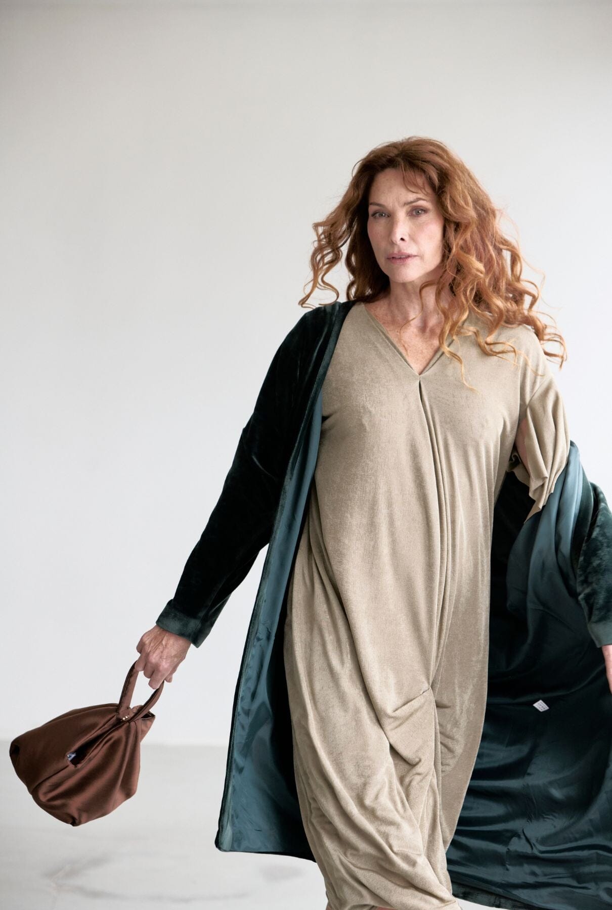 JOAN KIMONO TERCIOPELO VERDE BOSQUE Robe Duyos