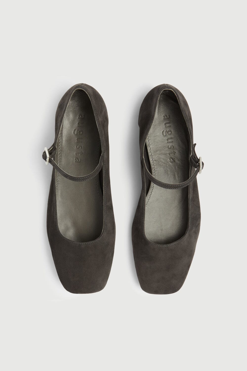 Julieta Mary Janes in Grey Suede Julieta AUGUSTA