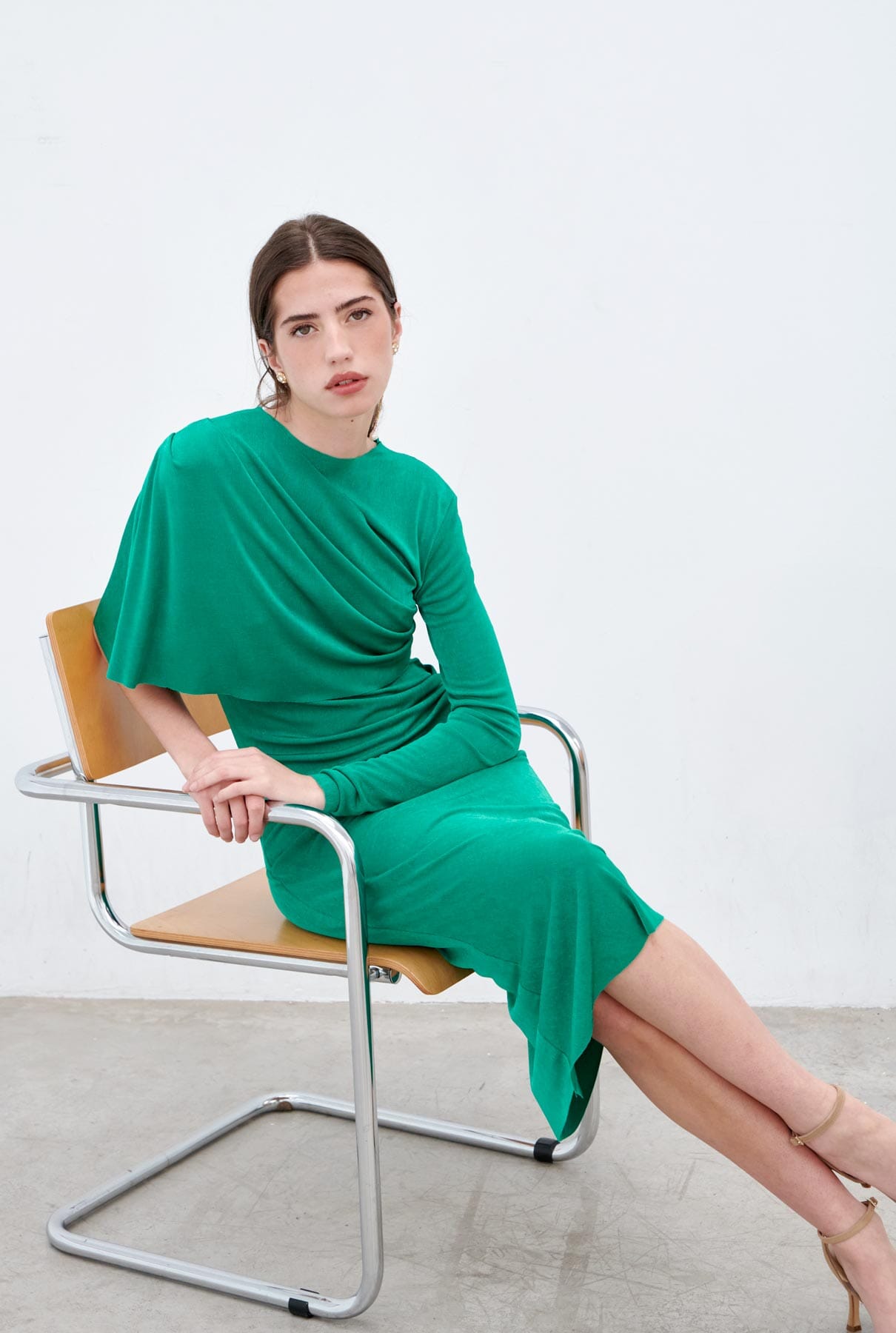 Kim drapeado entallado - esmeralda Dresses Duyos