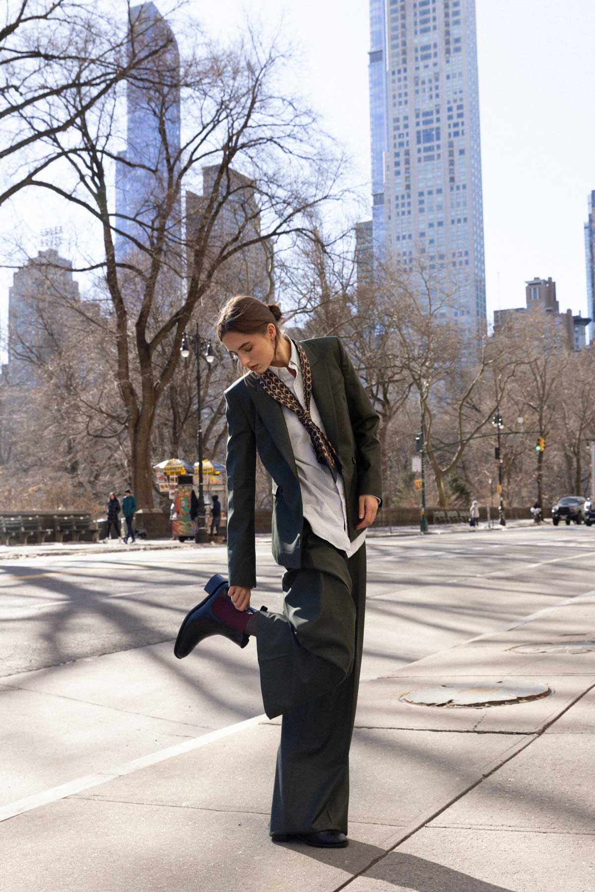 Lina negro burdeos Booties Mint and Rose