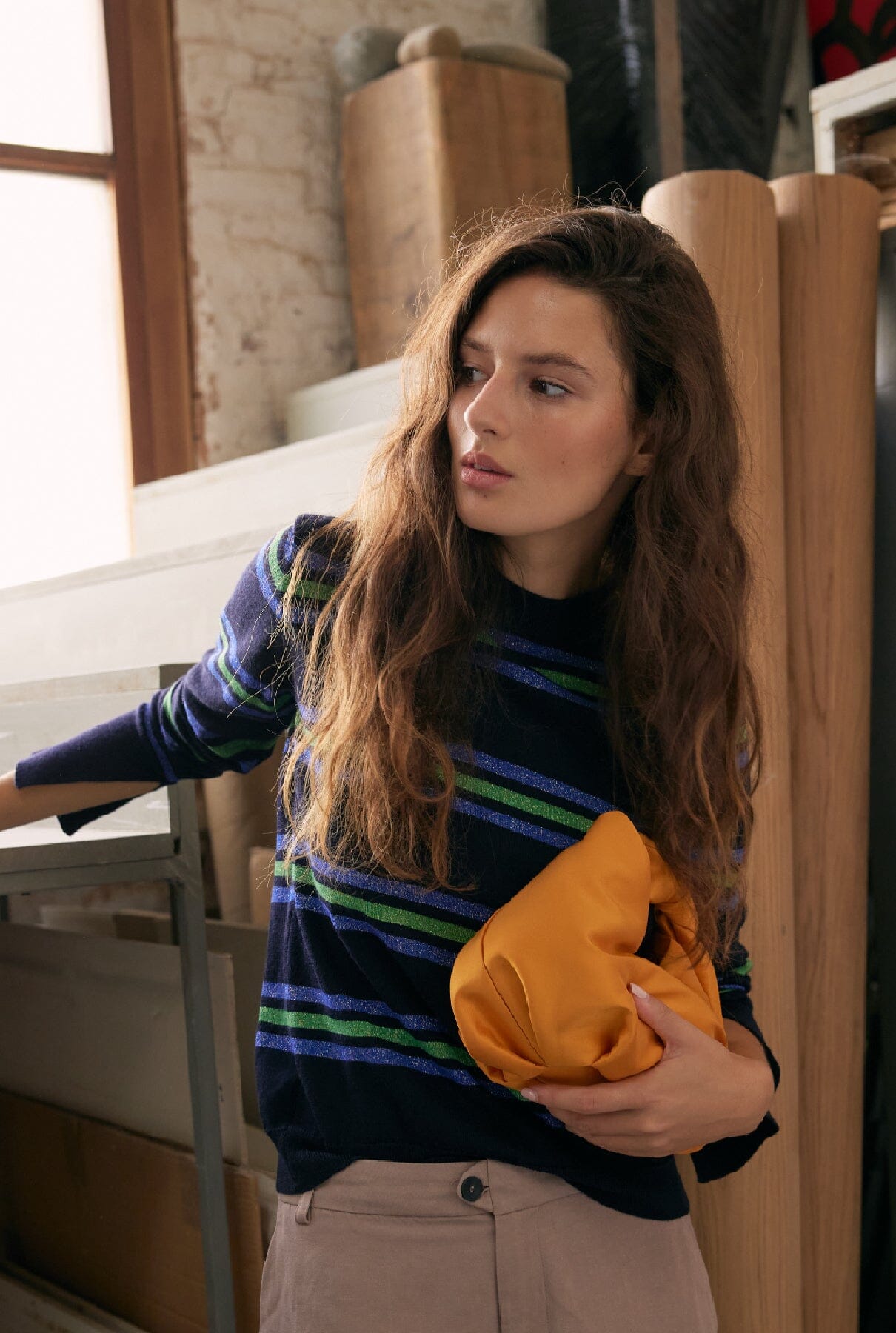 LIonel striped Sweater - Navy Sweaters Laia Alen