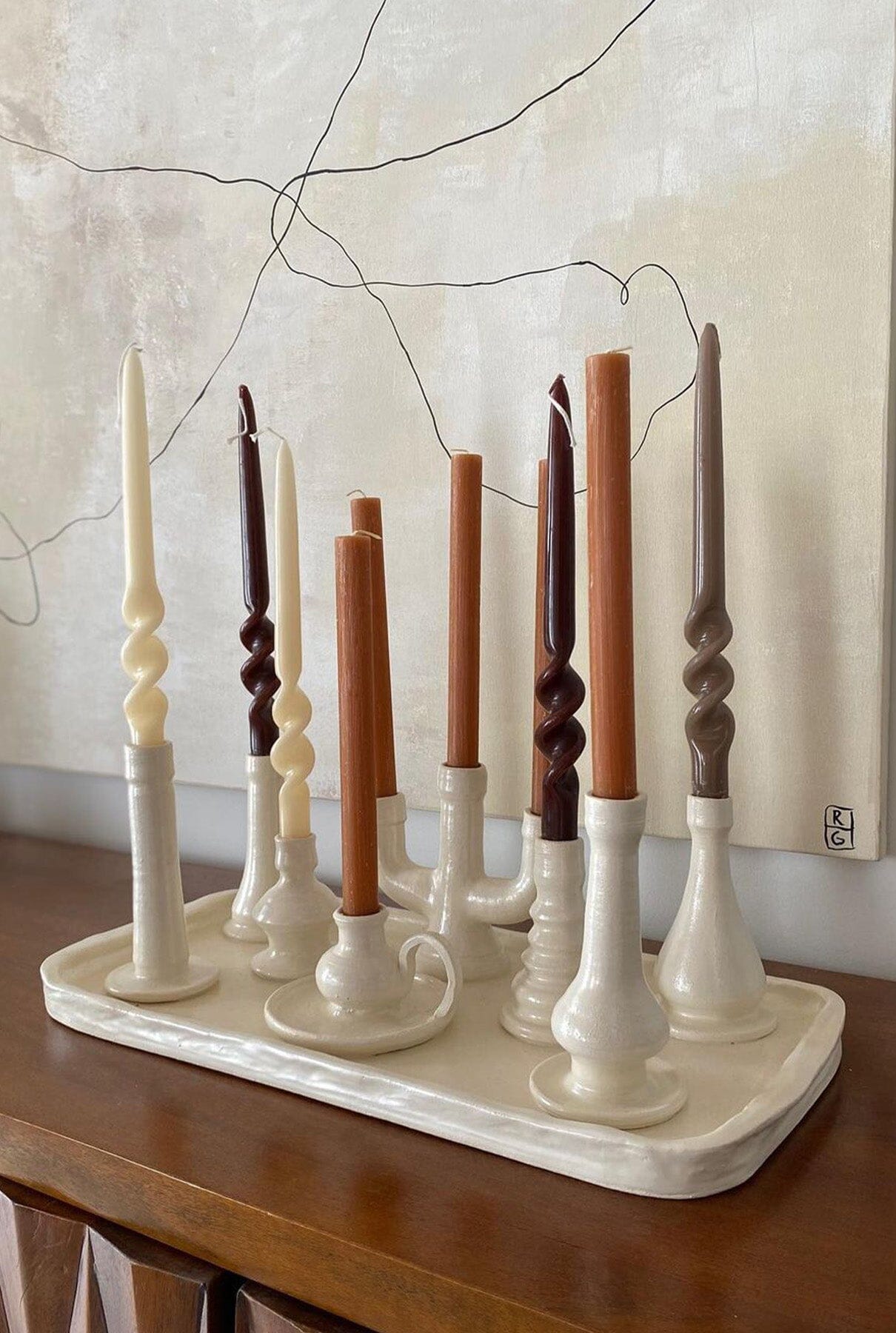 Lumière d´amies 10 candelabros Candles Kí Ceramics
