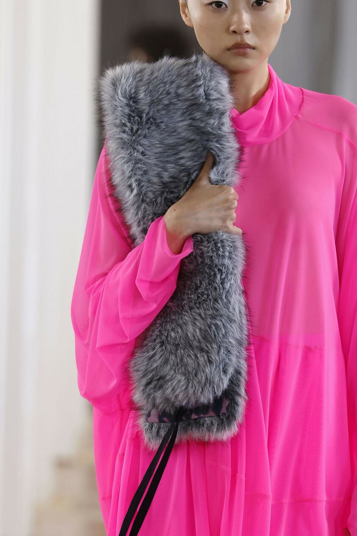 *MADE TO ORDER | Mesh Bubble Fuchsia Skirt Skirts Ernesto Naranjo