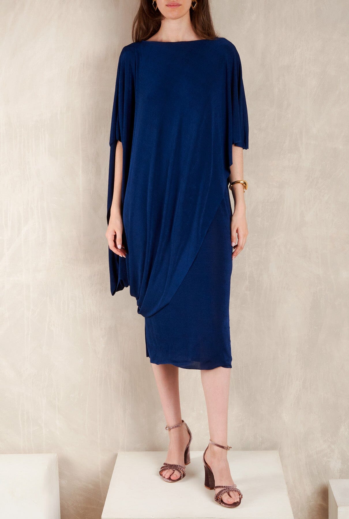 Vestido Marlene Azul Noche - lo hacemos para ti en 15 días – ES Fascinante