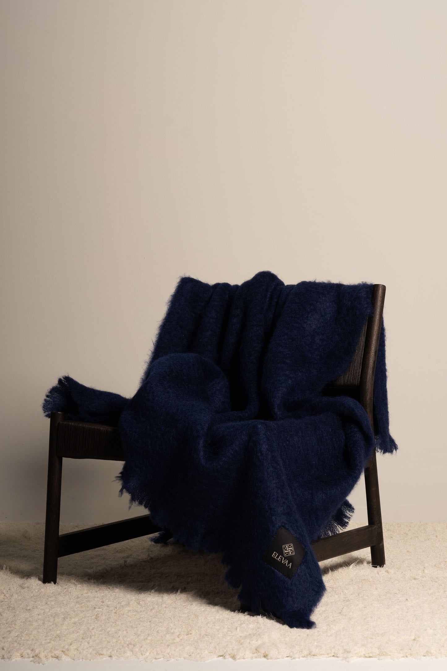 Midnight Blue Mohair Blanket Accessories ELEVAA