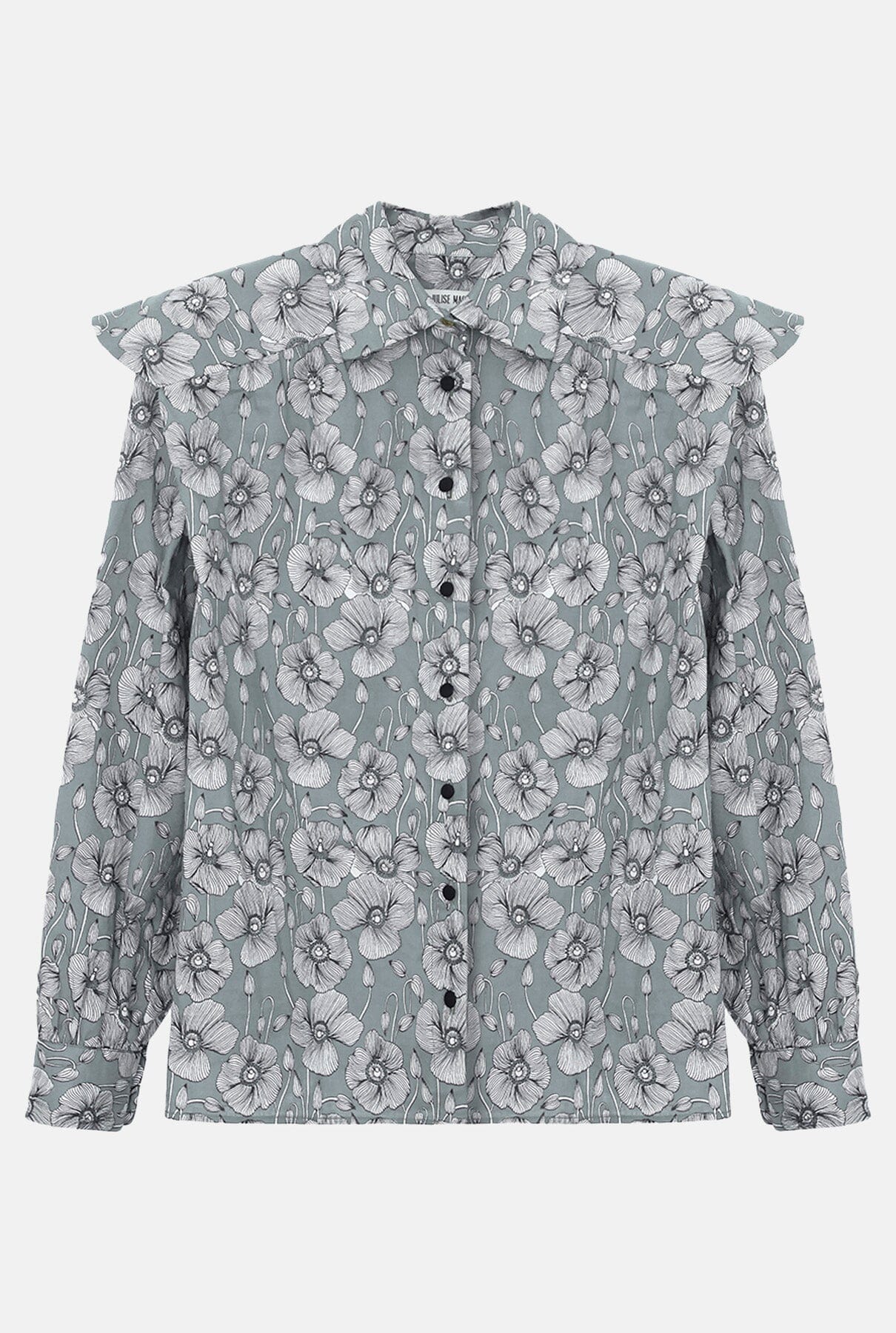 Miru Flowers Grey Shirts & blouses Julise Magon