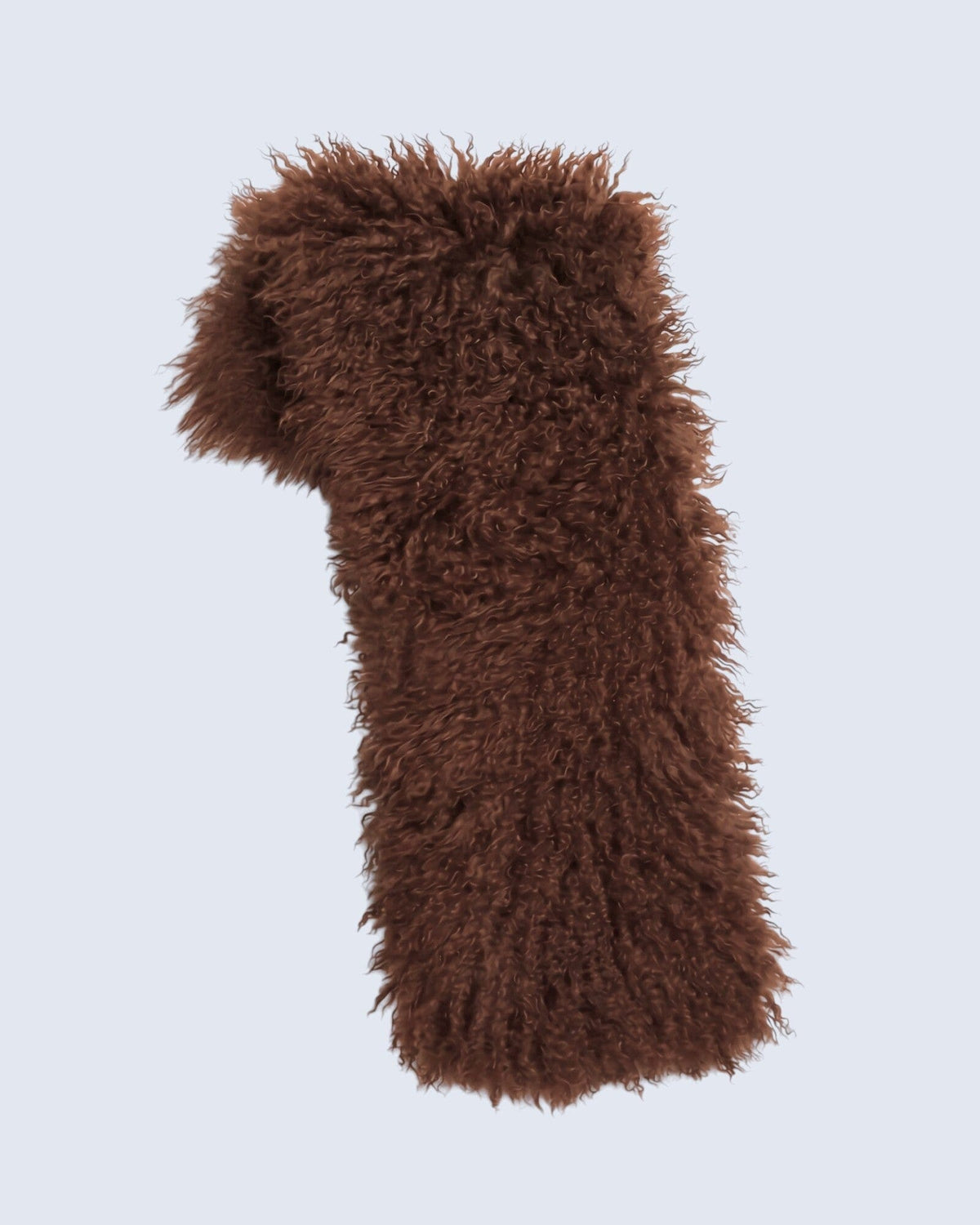Mongolian Fur Brown Stole Foulards & Scarves PALOMO SPAIN