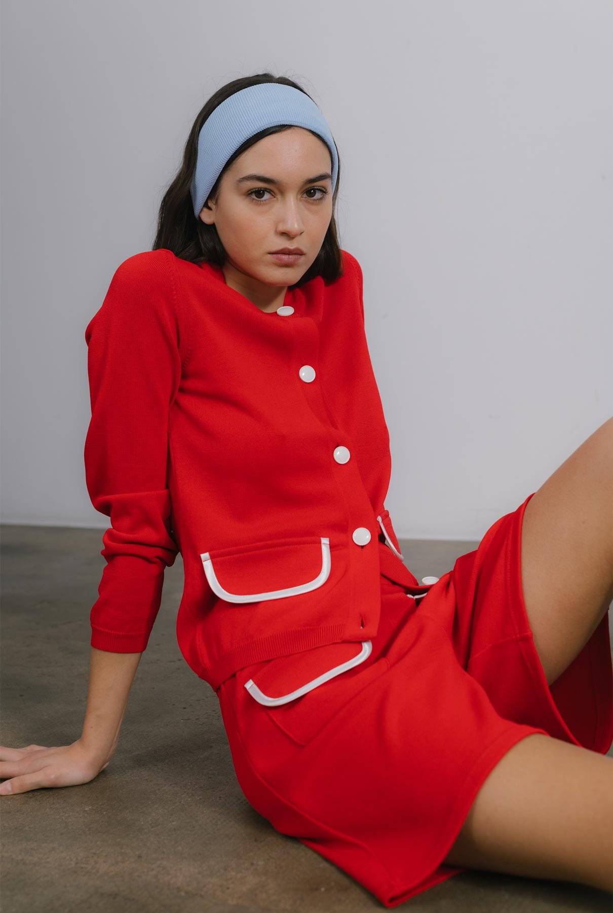 Montse Cardigan Red Sweaters Laia Alen