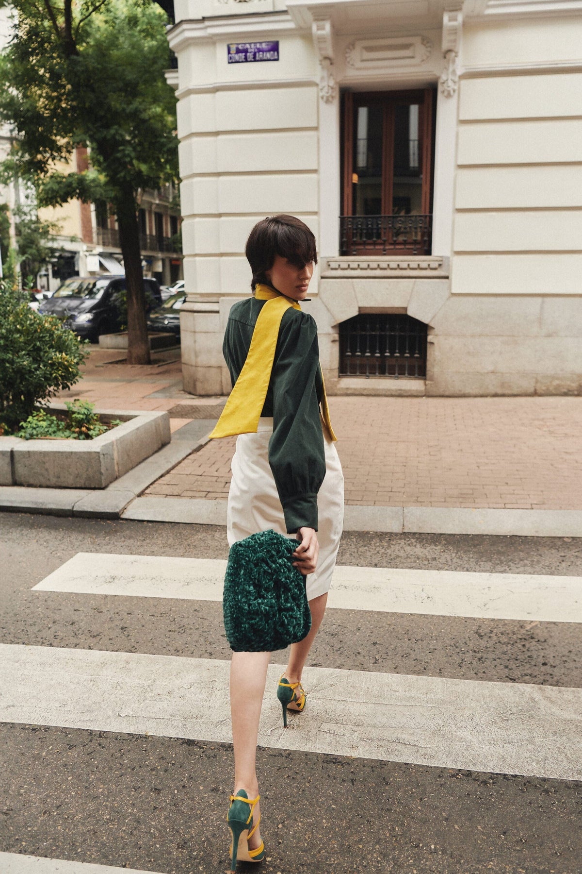 Musgo Green Clutch Hand bags SOY FASCINANTE