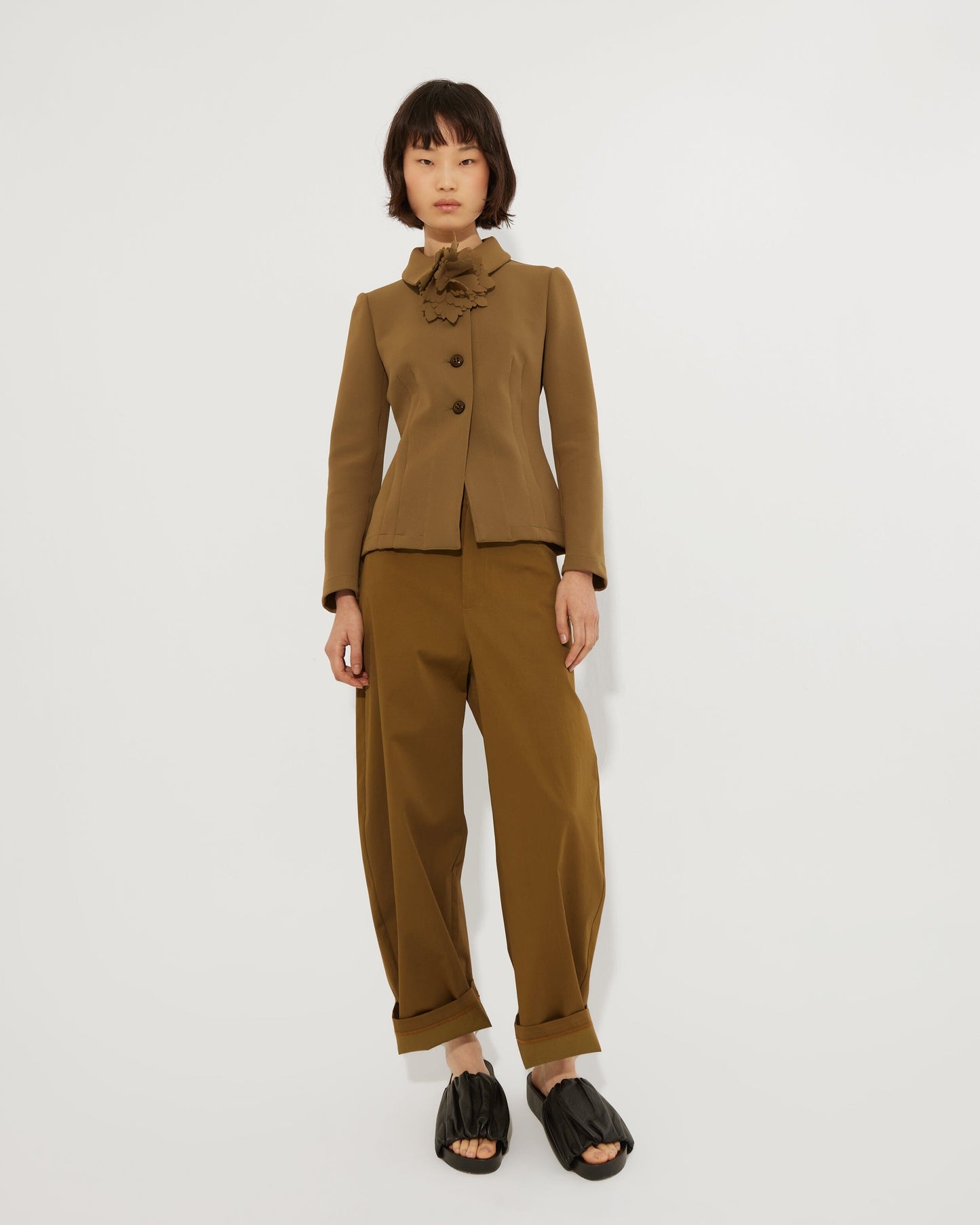 Neoprene club collar blazer Jackets Tot-Hom