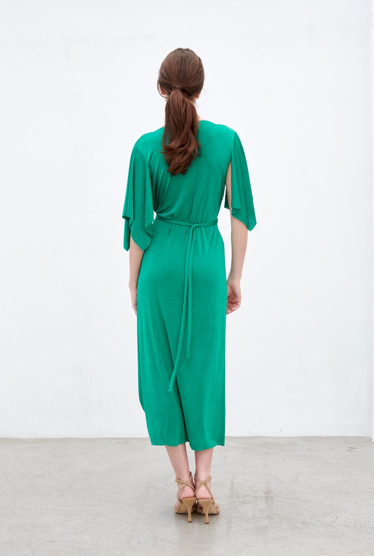 Nicole túnica escote drapeado - esmeralda Dresses Duyos