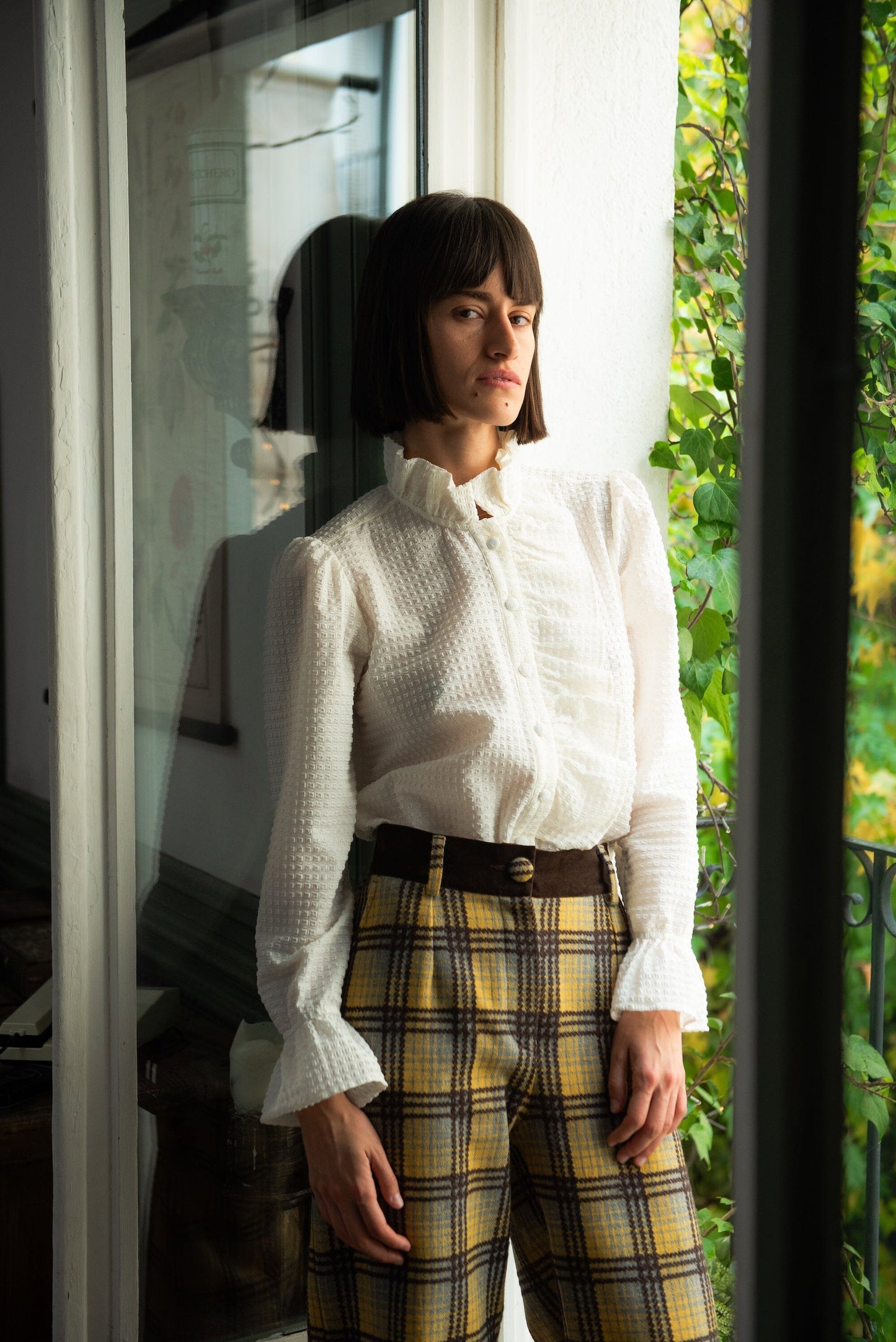 Pantalón Luzern Lana Cuadros Amarillo Trousers IPA BRAND