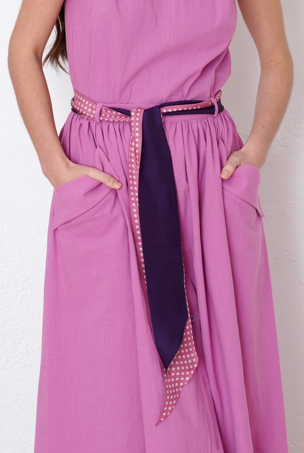 Pañuelo bandeau morado topos Foulards & Scarves SOY FASCINANTE