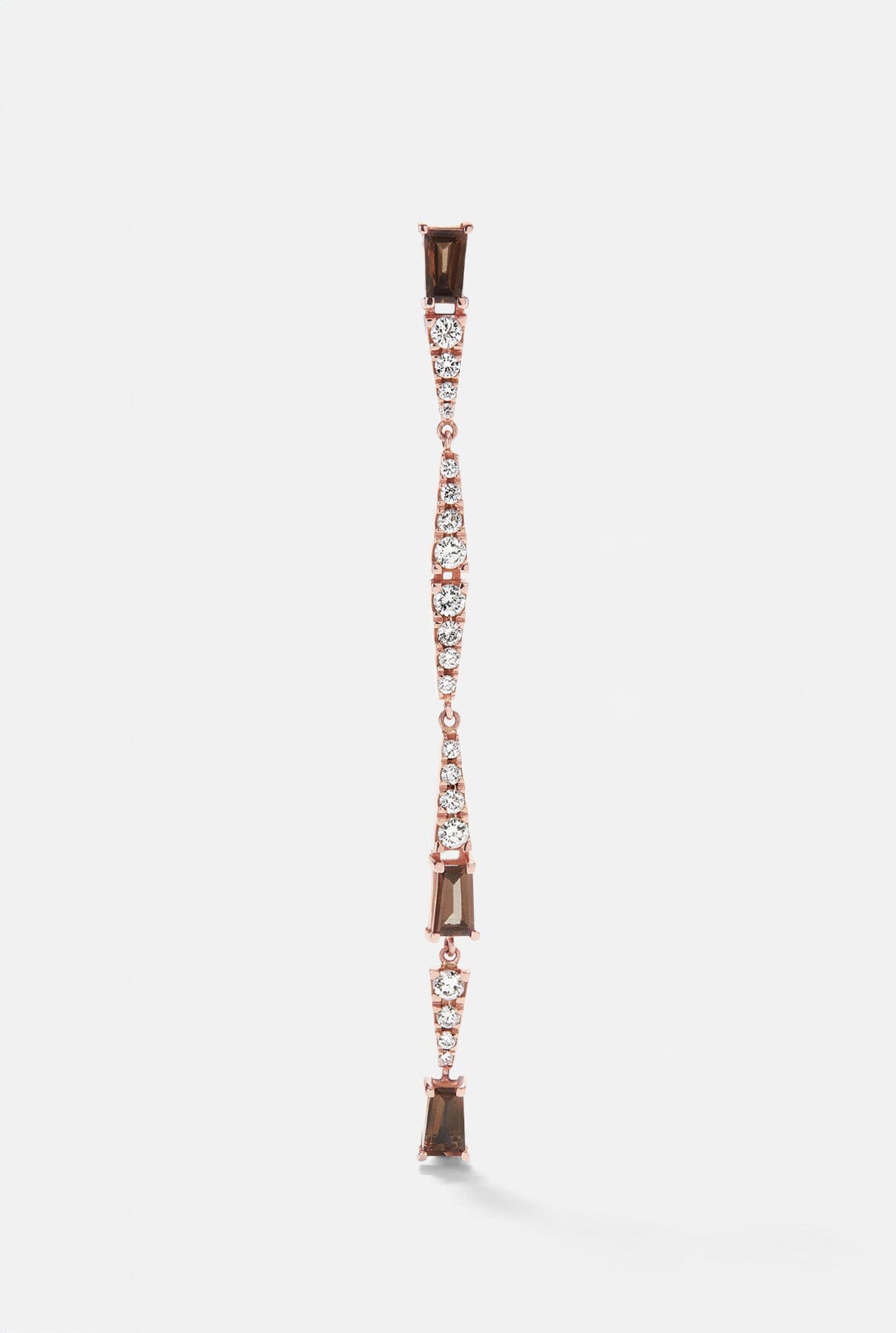 Pendiente Smoky Club Extra Largo Earrings Gold & Roses