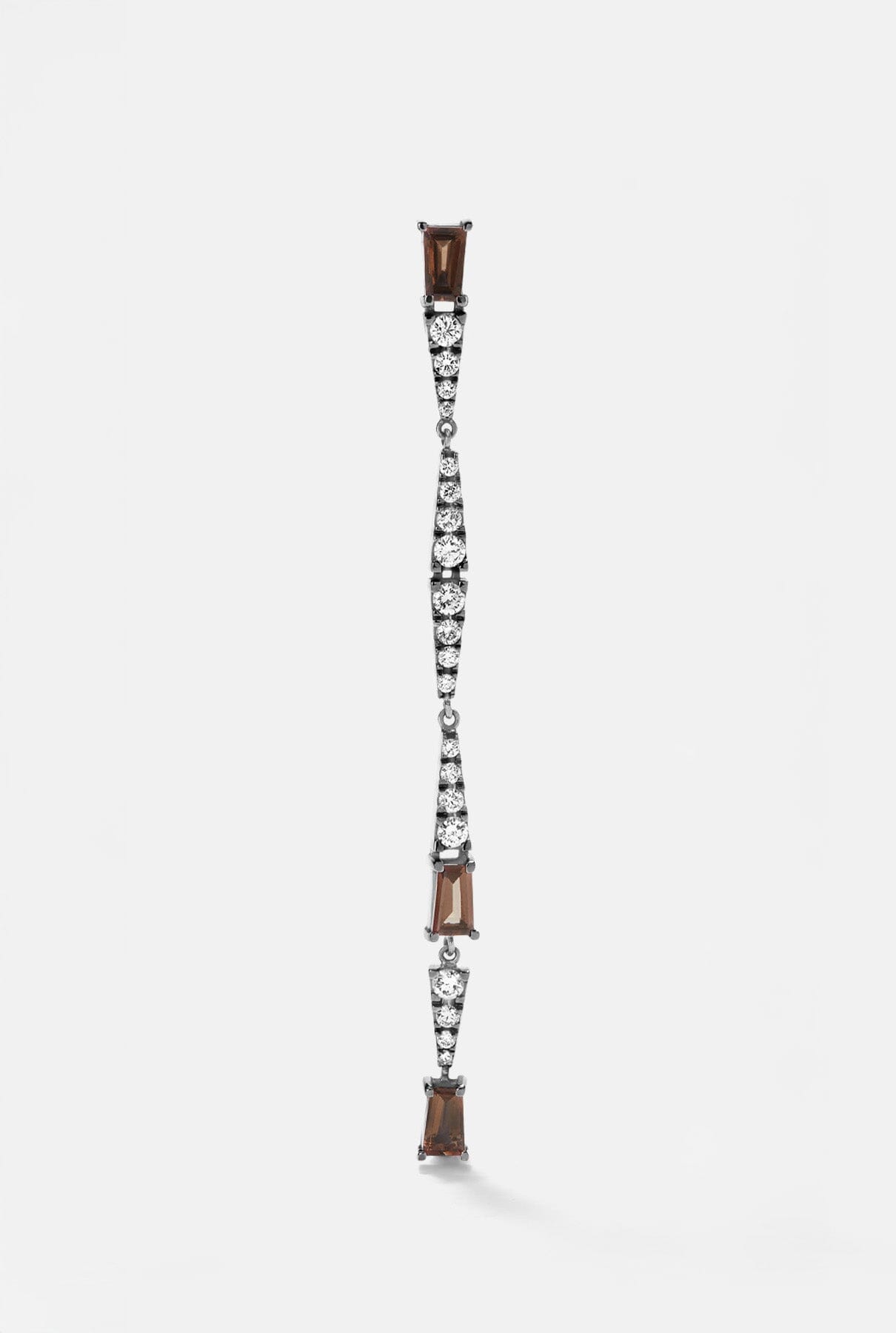 Pendiente Smoky Club Extra Largo Earrings Gold & Roses