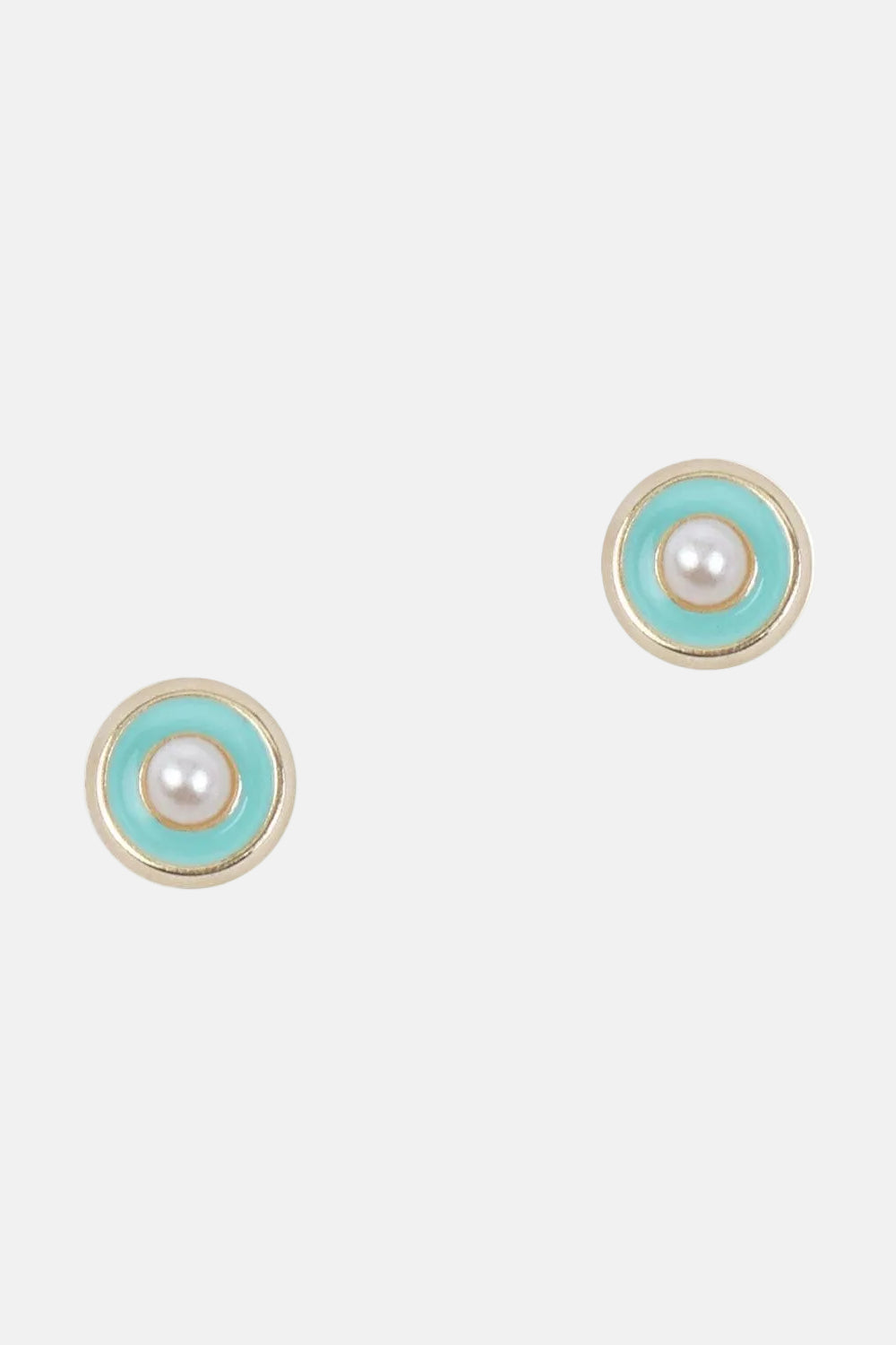 Pendientes Bebé Verde Agua Oro Amarillo 18k con Perlas Earrings Elena Carrera