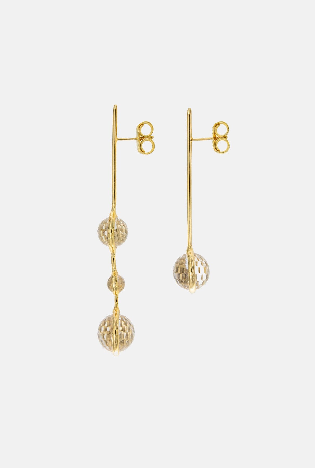 Pendientes Crisálida cuarzo incoloro Earrings Coolook