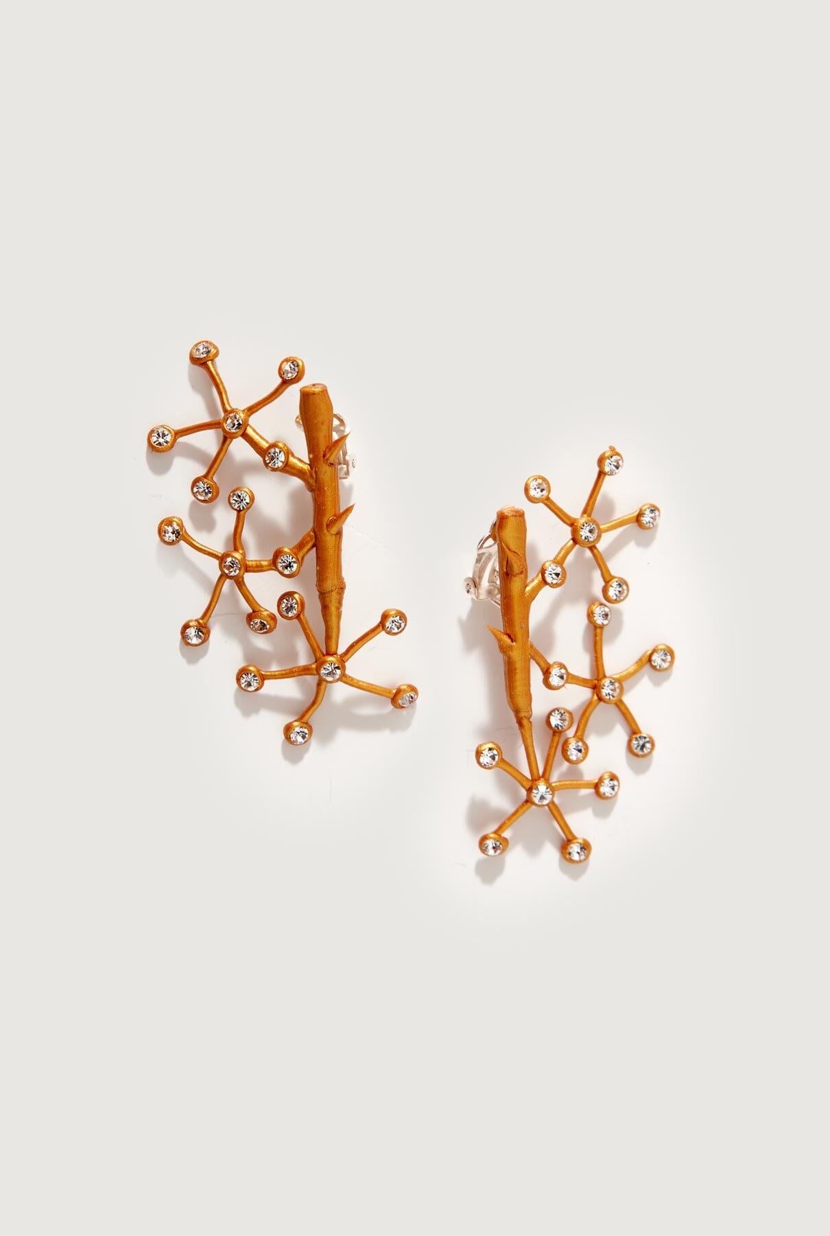 Pendientes Fernandina Oro Piedra Cristal Earrings Joaquin Blanco