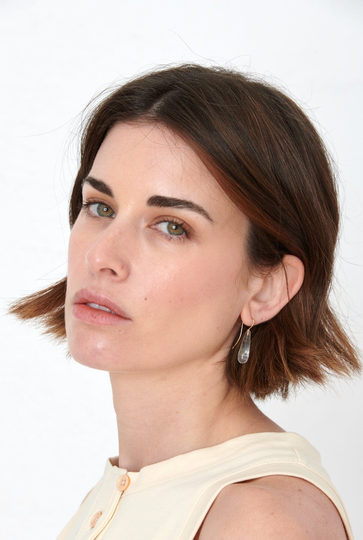 Pendientes gota gancho cuarzo Earrings SOY FASCINANTE