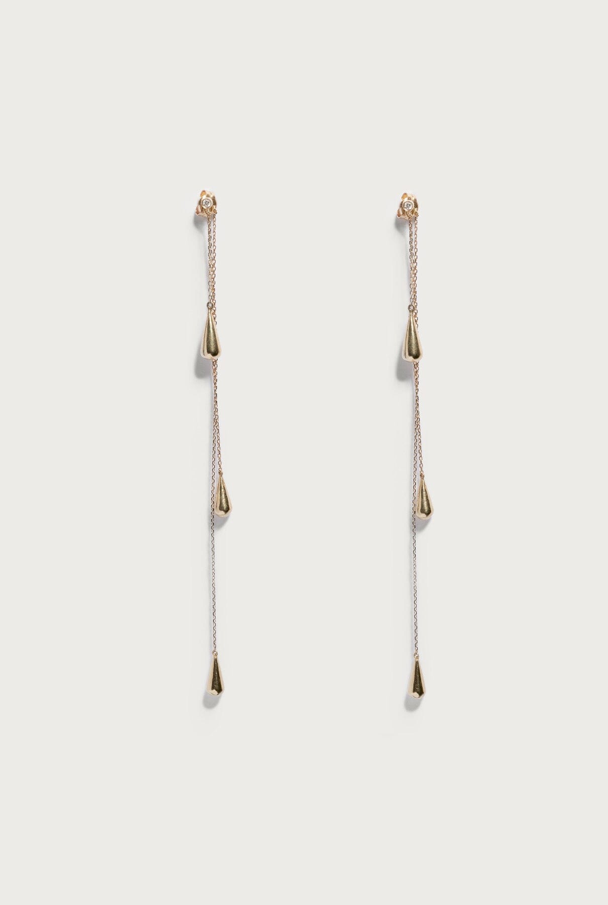 Pendientes Seis Gotas de Oro Earrings Ynes Suelves Jewellry