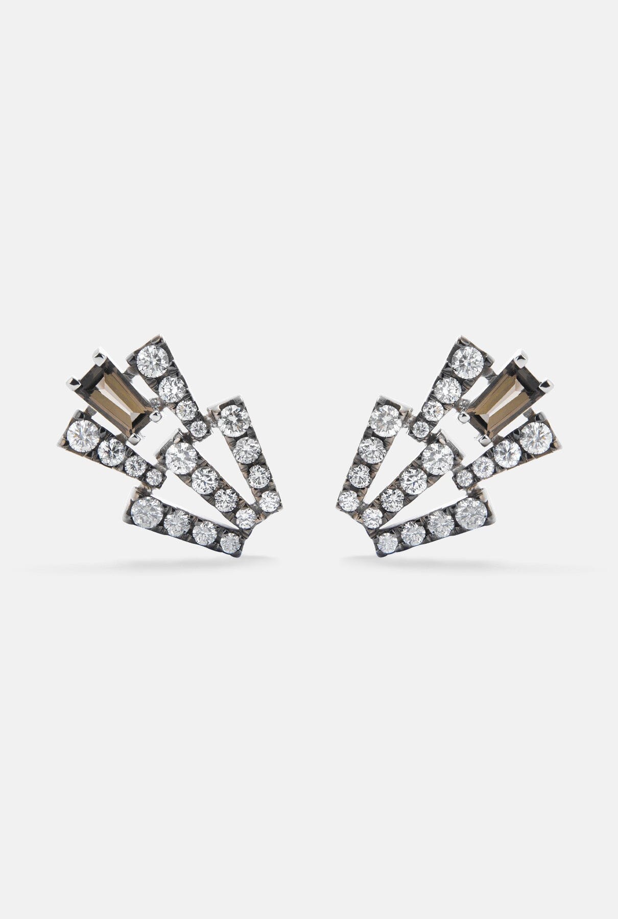 Pendientes Smoky Club M Cuarzo Smoky Club M Quartz earrings Earrings Gold & Roses