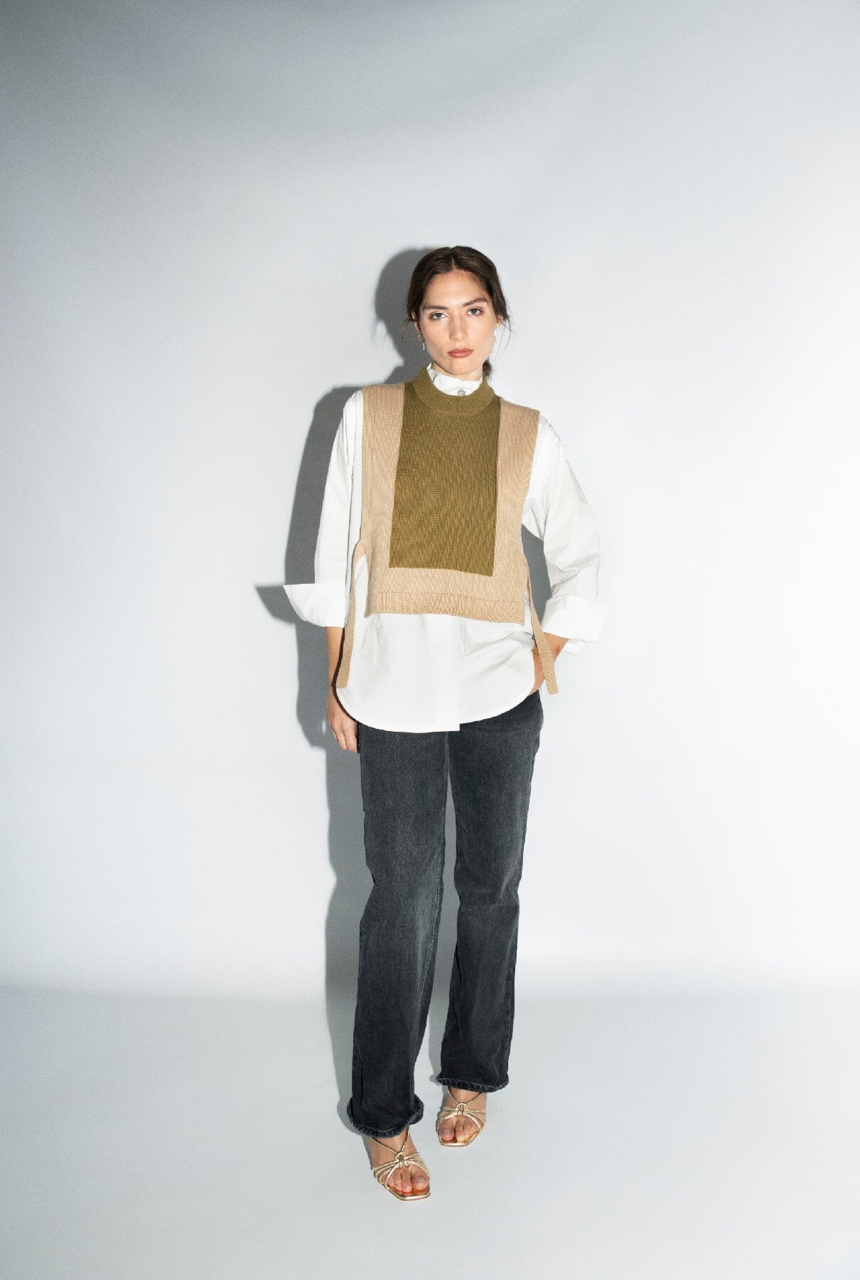 Pía punto beige-verde Vests Galcon Studio