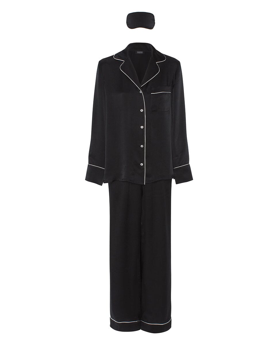 Pijama largo negro de seda MUJER / SLEEPWEAR / PIJAMAS LARGOS Mirto