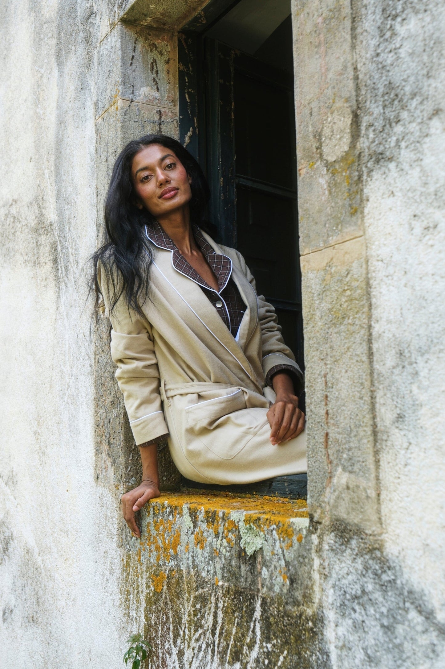 Pijama Mujer Plaid Brown Pyjamas Vicky Bargalló