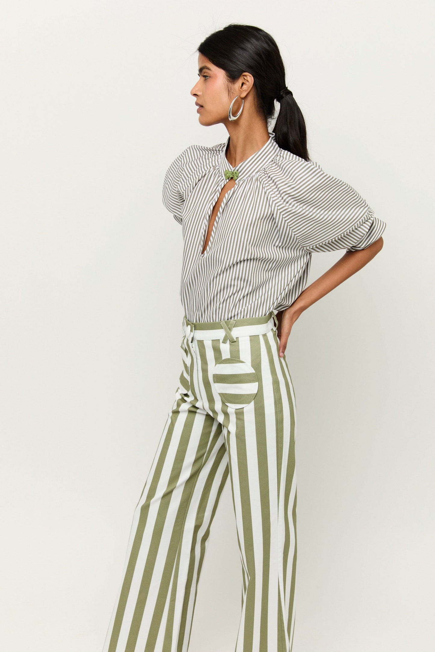 PRE VENTA - CAMISA MARA RAYAS KAKI Shirts & blouses Werit