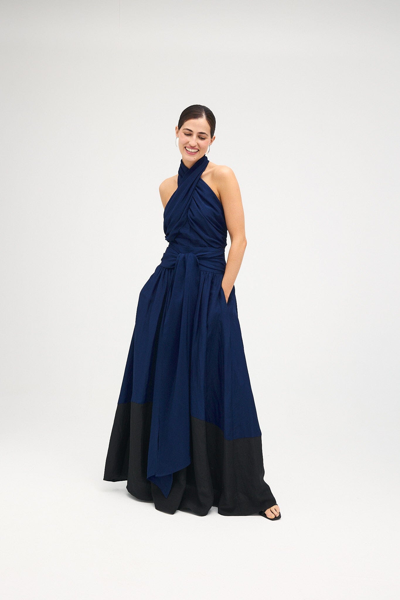 PREORDER Falda Leandra Bicolor Marino Faldas Galcon Studio