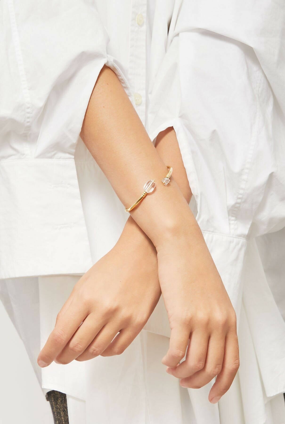 Pulsera Iceberg con cuarzo herkimer natural Coolook