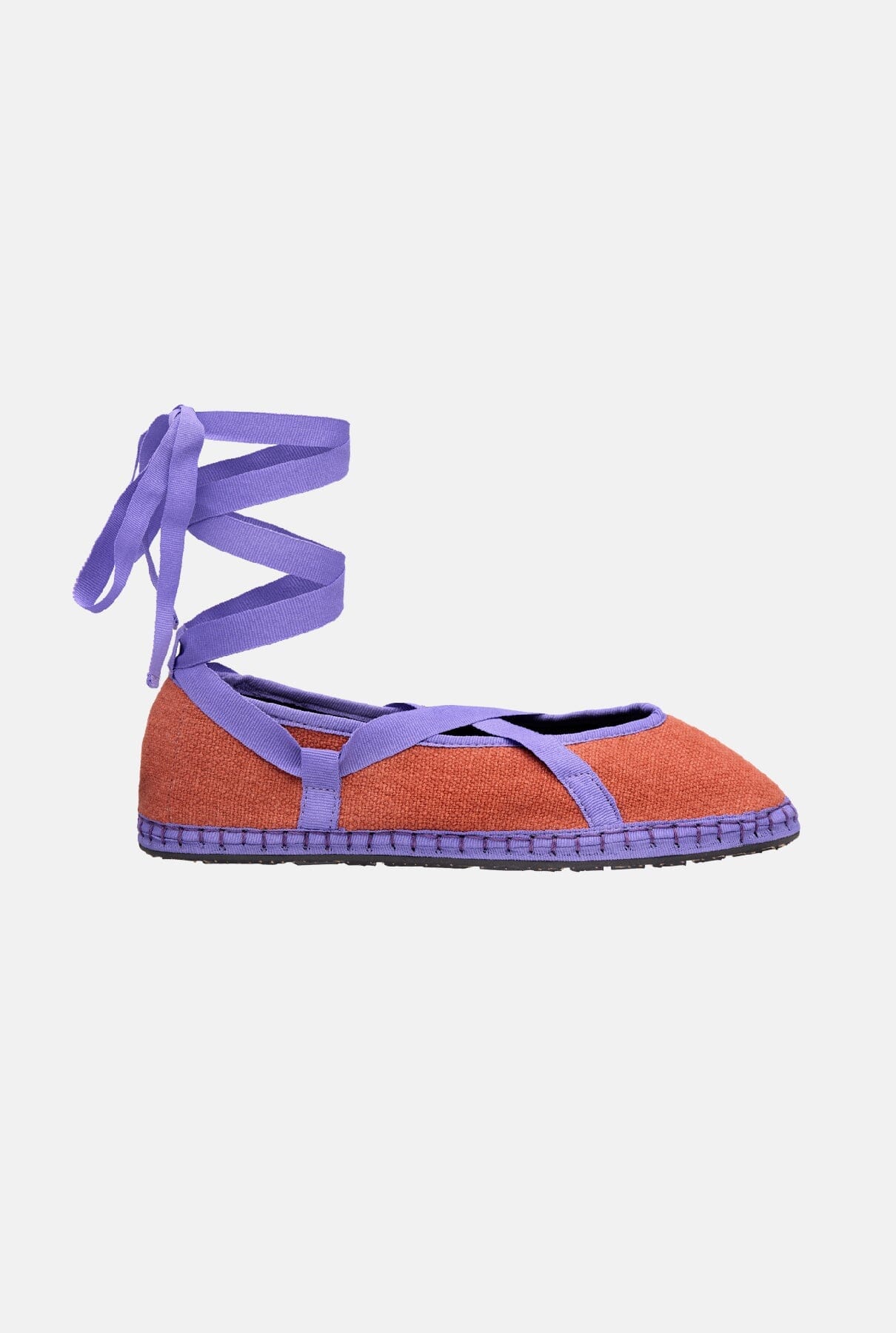 Ribbon Linen Teja Flat shoes Flabelus