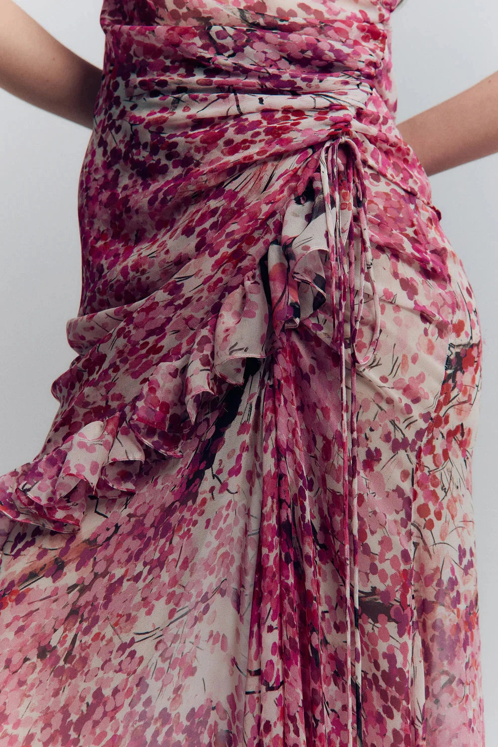 Ruched Chiffon Top Tops and Blouses Juan Vidal