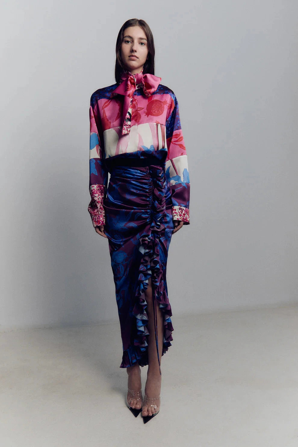 Ruffle Satin Skirt Skirts Juan Vidal