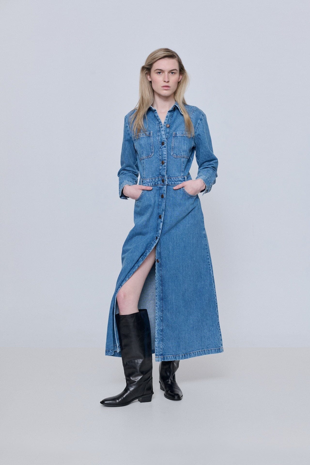 Sarah Boots in Black Leather Boots AUGUSTA