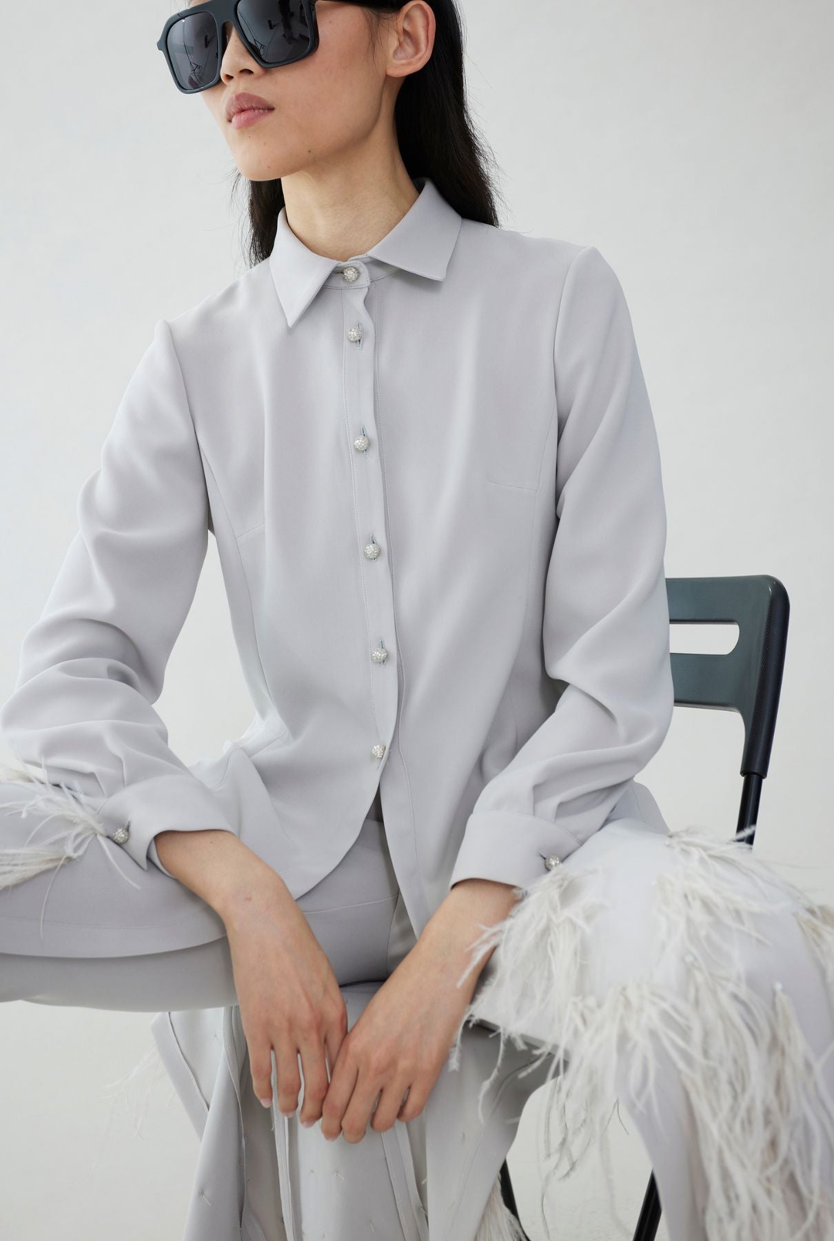 Straight crepe pants Trousers Tot-Hom